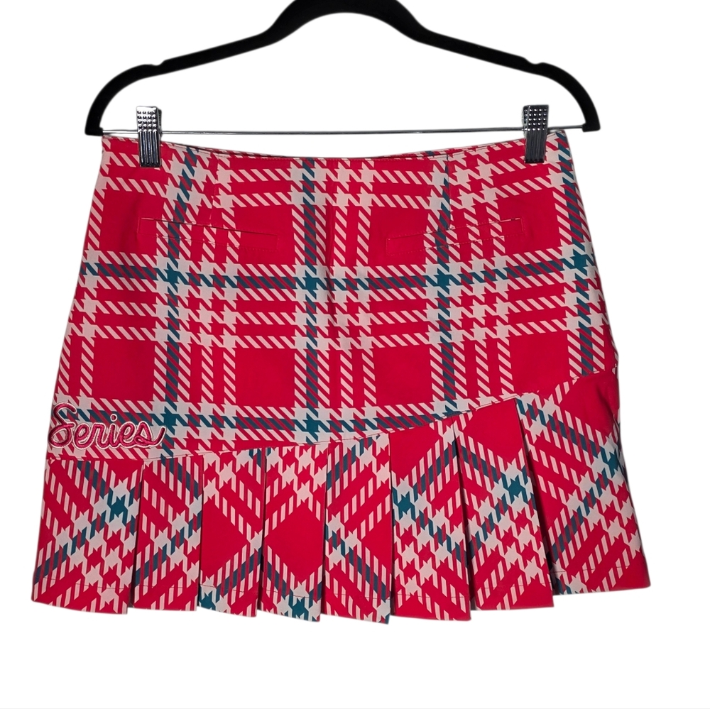 LPGA Pink Houndstooth Water-Repellent Golf Skort Size XS NWT